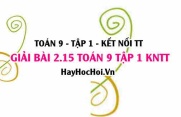 Bài 2.15 Toán 9 tập 1 SGK Kết nối tri thức